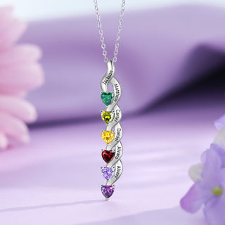 Custom Name Birthstone Necklace