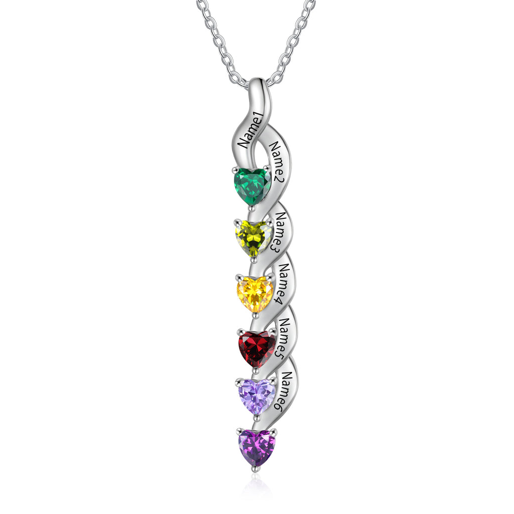 Custom Name Birthstone Necklace