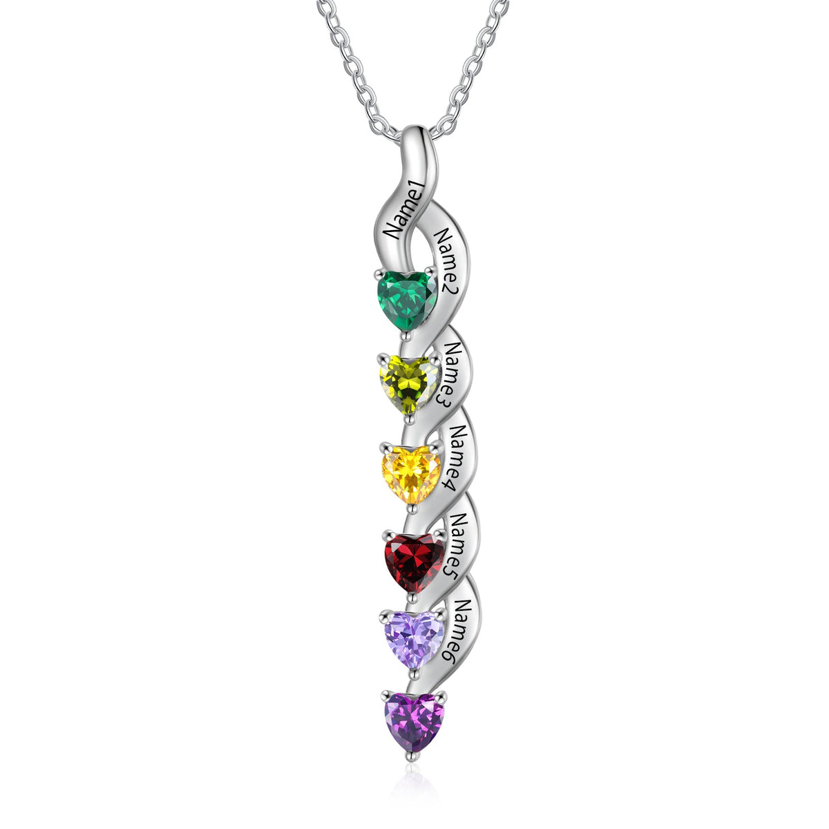 Custom Name Birthstone Necklace