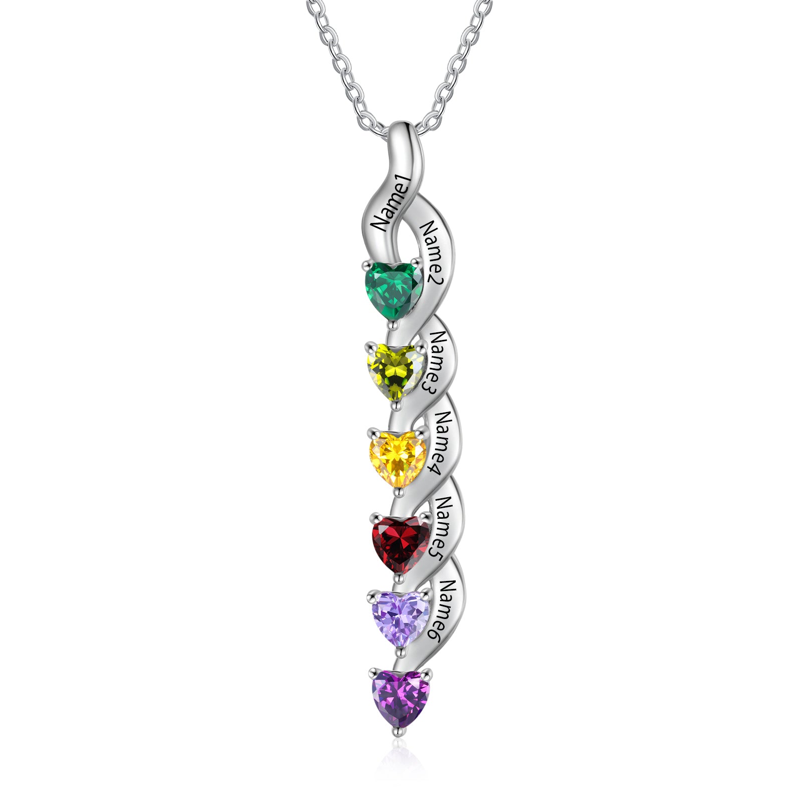 Custom Name Birthstone Necklace