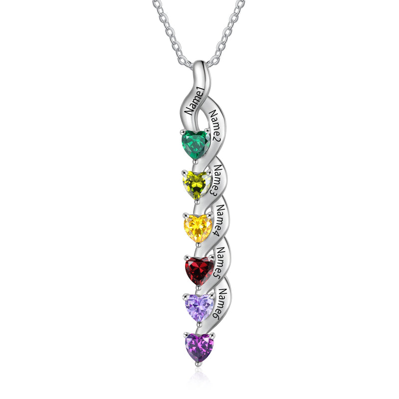 Custom Name Birthstone Necklace
