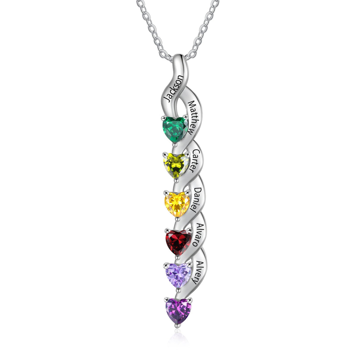 Custom Name Birthstone Necklace