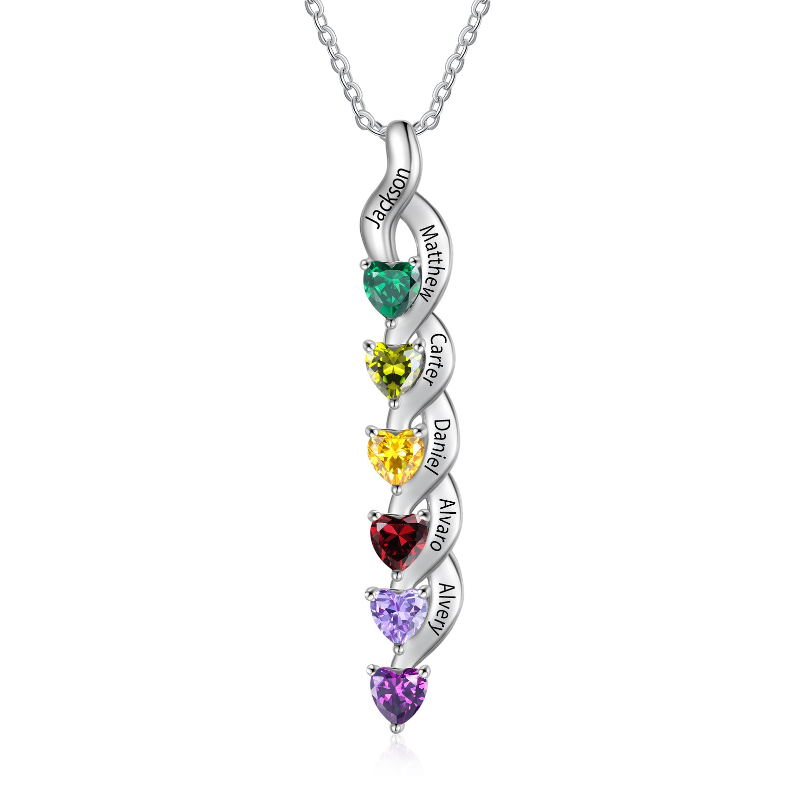 Custom Name Birthstone Necklace