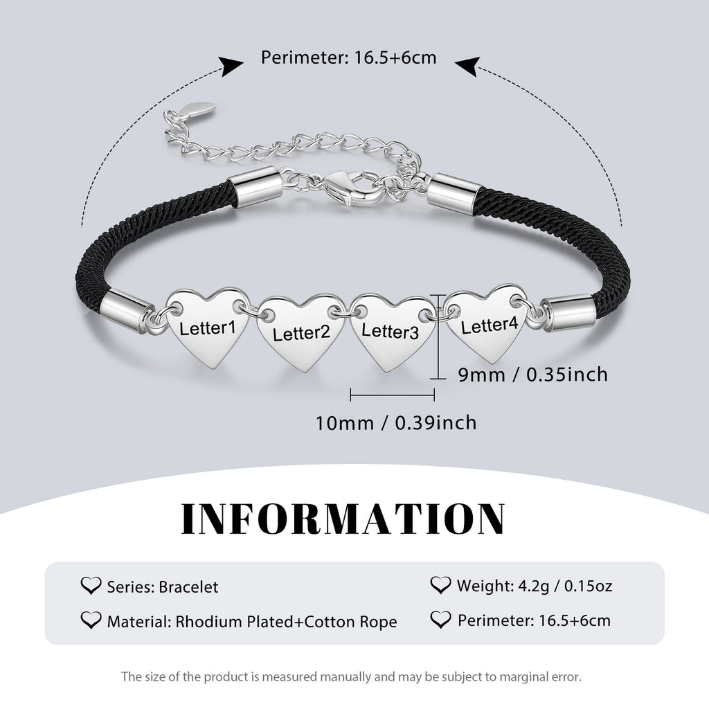 Custom Heart Shaped Bracelet