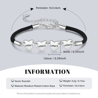 Custom Heart Shaped Bracelet