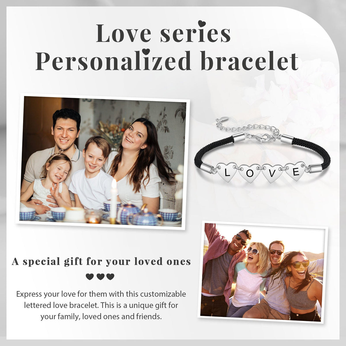 Custom Heart Shaped Bracelet