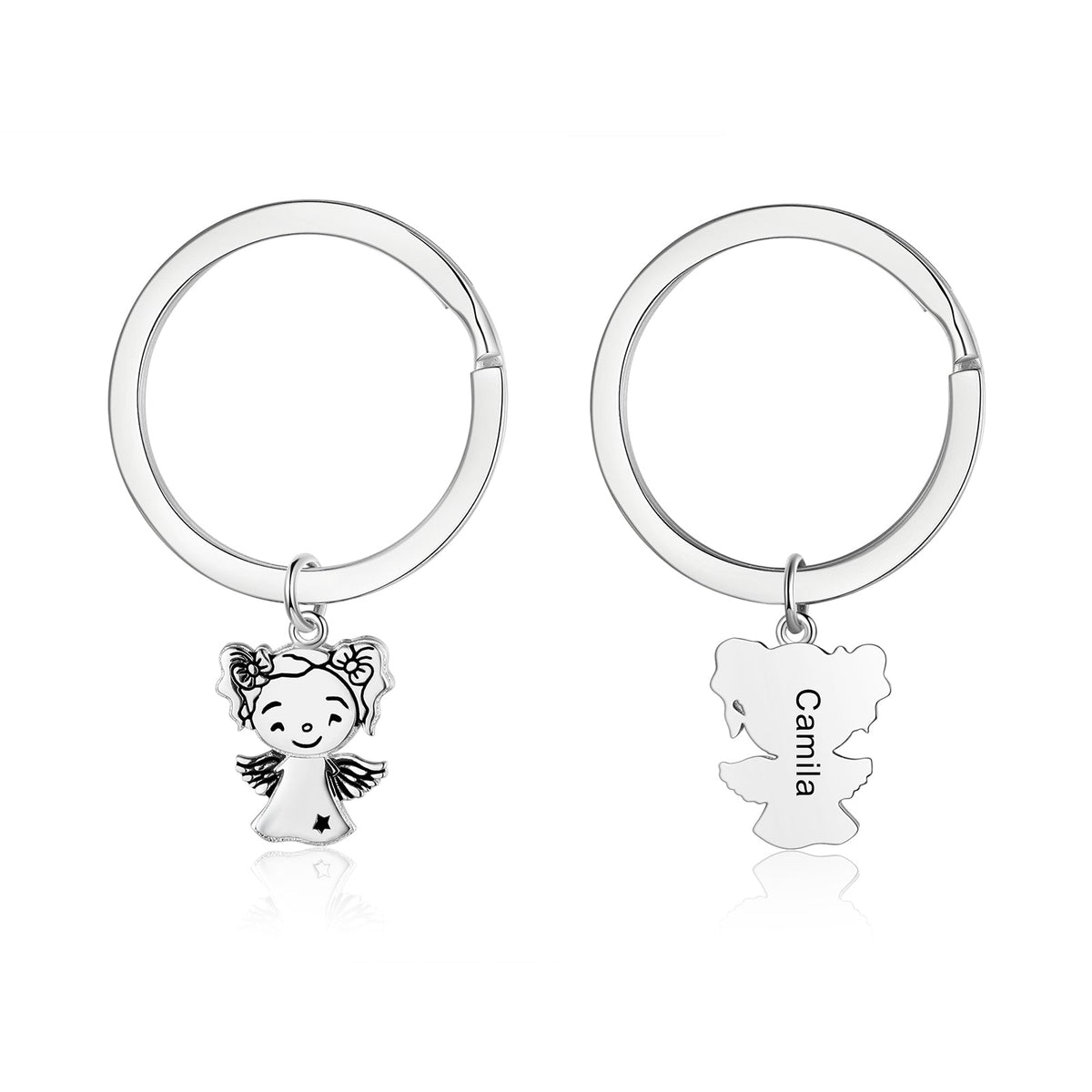 Custom Name Girl Doll Keychain