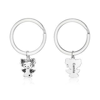 Custom Name Girl Doll Keychain