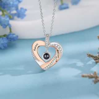 Custom Projection Heart Necklace