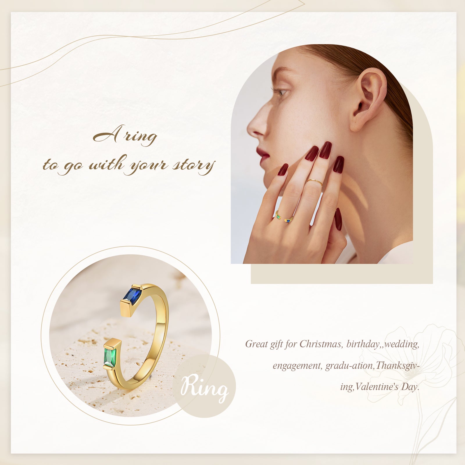 Copper Birthstone Ring