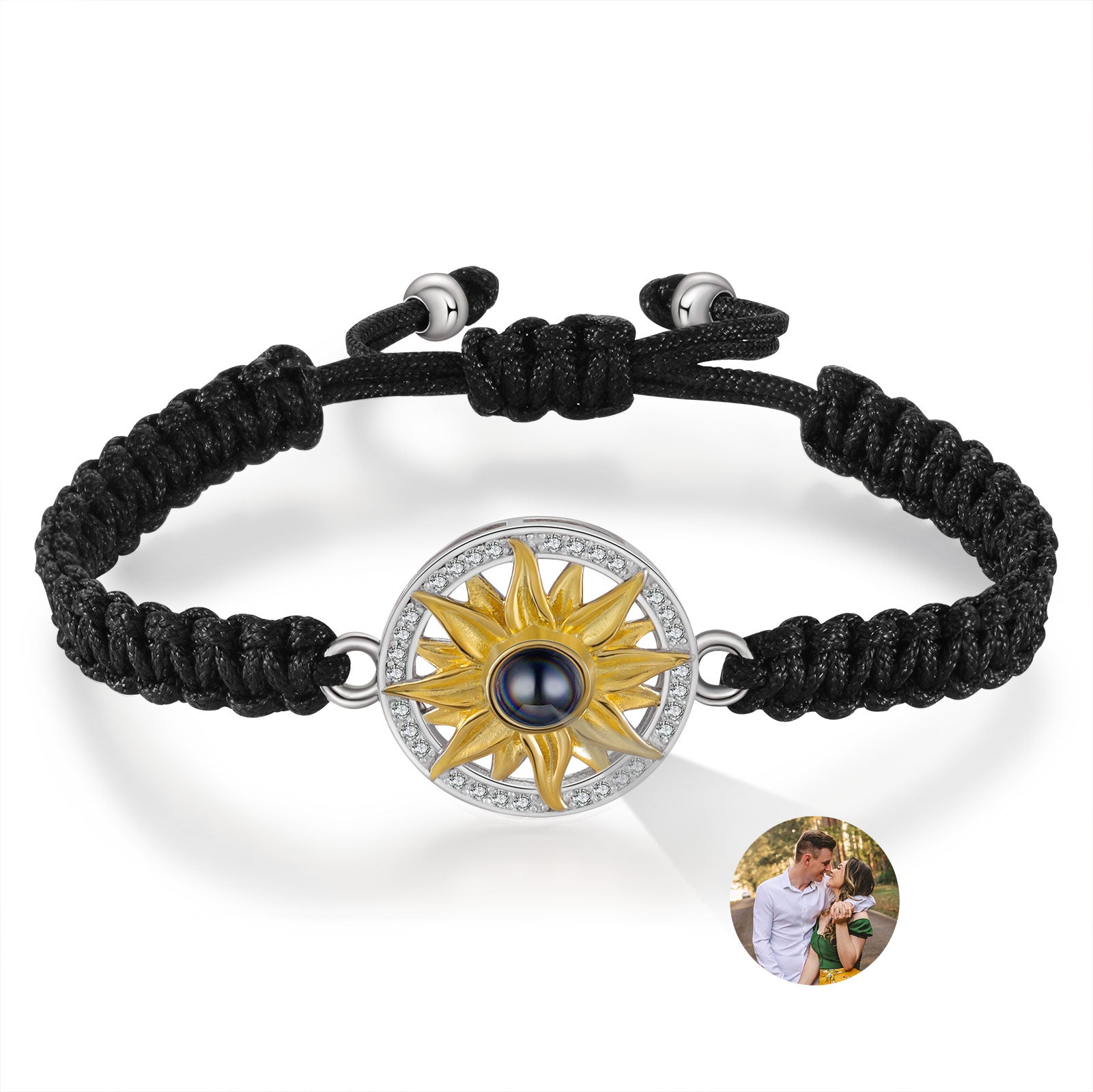 Custom Projection Women Sun Shape Necklace
