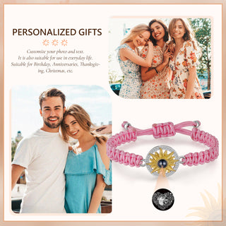 Custom Projection Women Sun Shape Necklace