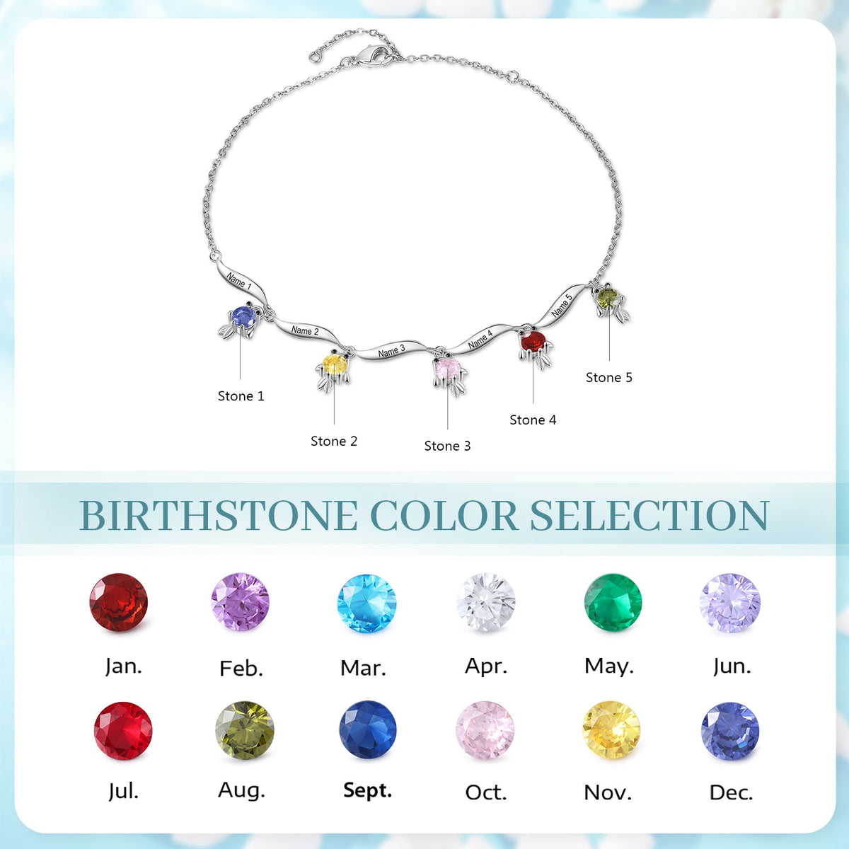 Custom Birthstone Bracelet