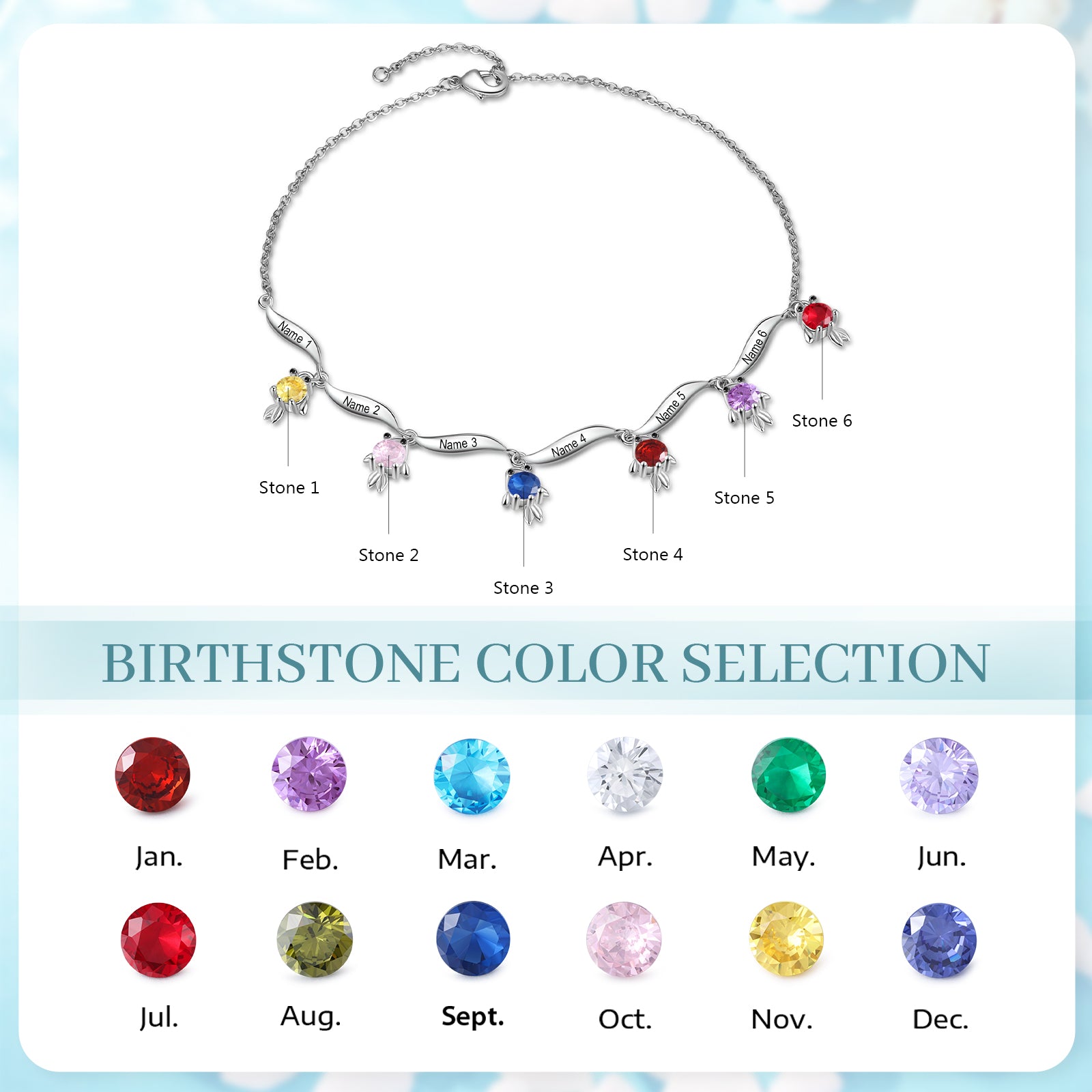 Custom Birthstone Bracelet