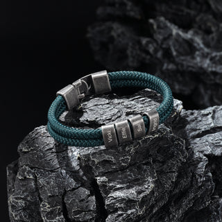 Custom Name Vintage Men Bracelet