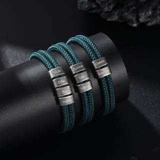 Custom Name Vintage Men Bracelet