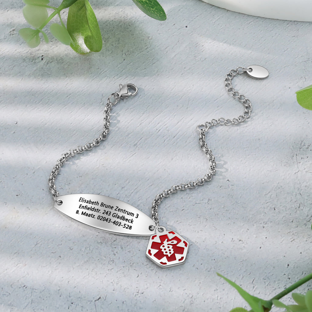 Custom Stainless Steel Medical Bracelet