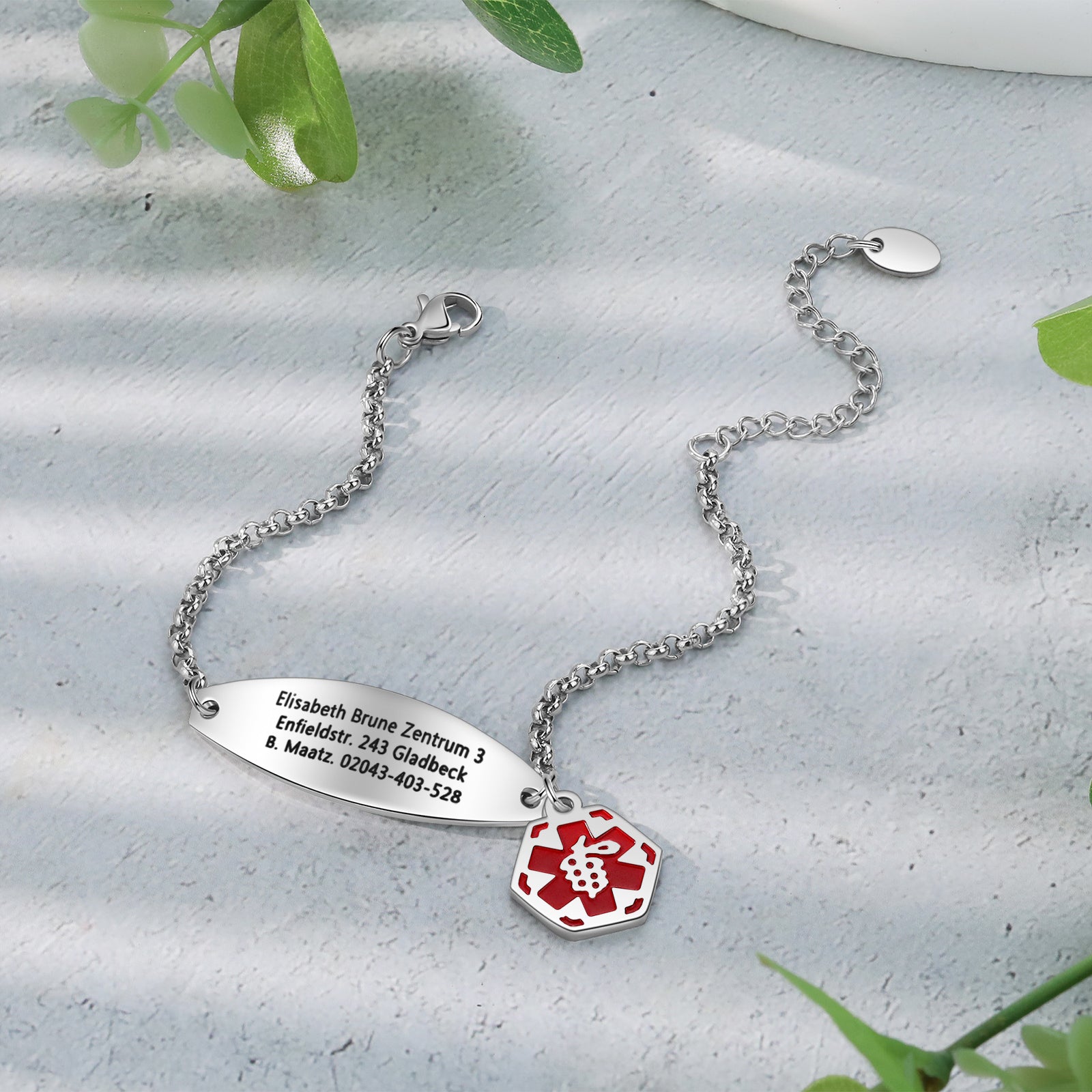 Custom Stainless Steel Medical Bracelet