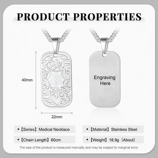 Custom Stainless Steel Medical Necklace