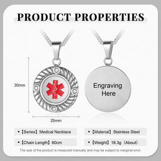 Custom Stainless Steel Medical Necklace