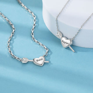 Custom Heart-Shaped Couple Necklace