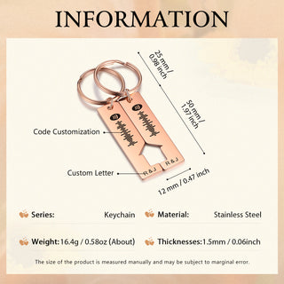 Custom Letter Stainless Steel Keychain