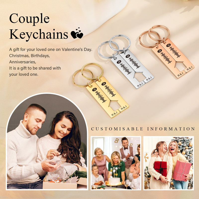 Custom Letter Stainless Steel Keychain