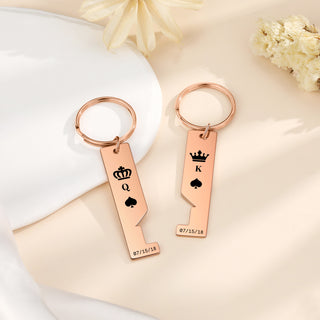 Custom Stainless Steel Couple Keychain