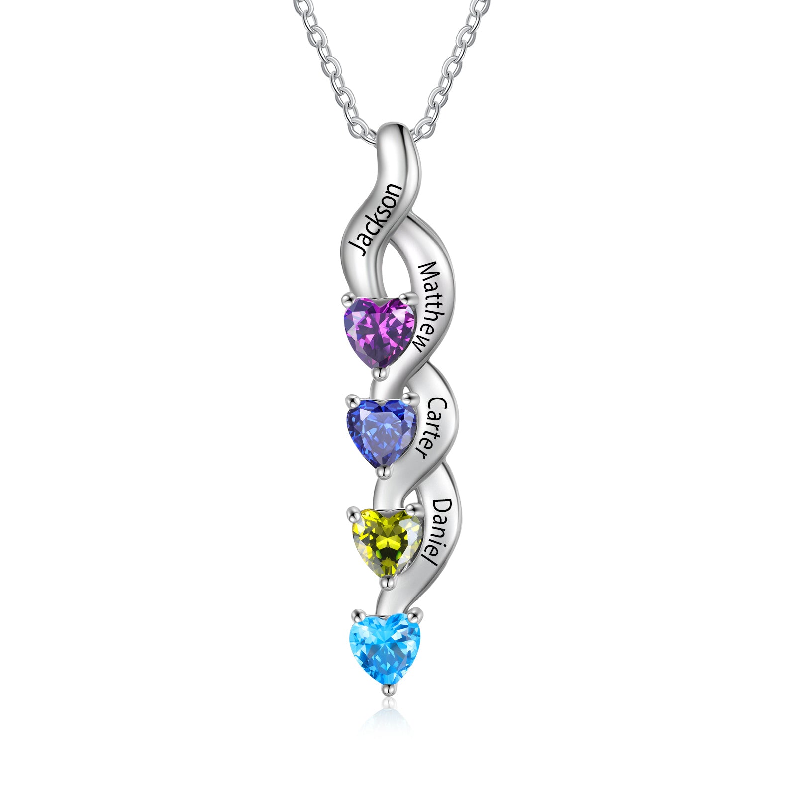 Custom Name Birthstone Necklace