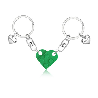 Custom Heart Letter Couple Keychain