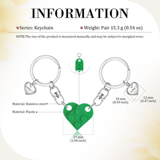 Custom Heart Letter Couple Keychain