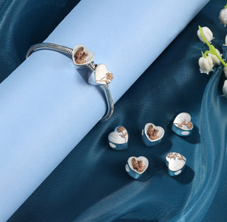 Custom Photo Birth Flower Bracelet