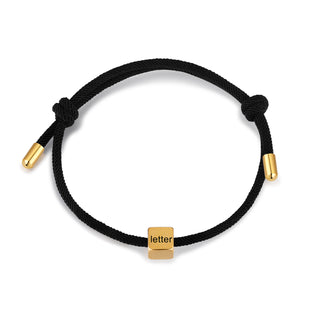 Custom Lettered Stainless Steel Braided Bracelet
