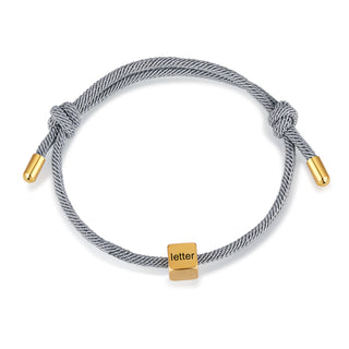 Custom Lettered Stainless Steel Braided Bracelet