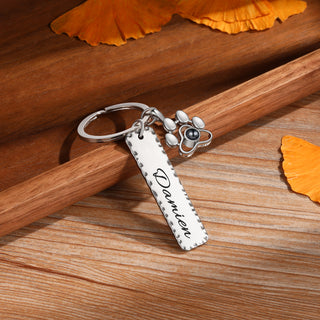 Custom Name Projection Couple Keychain