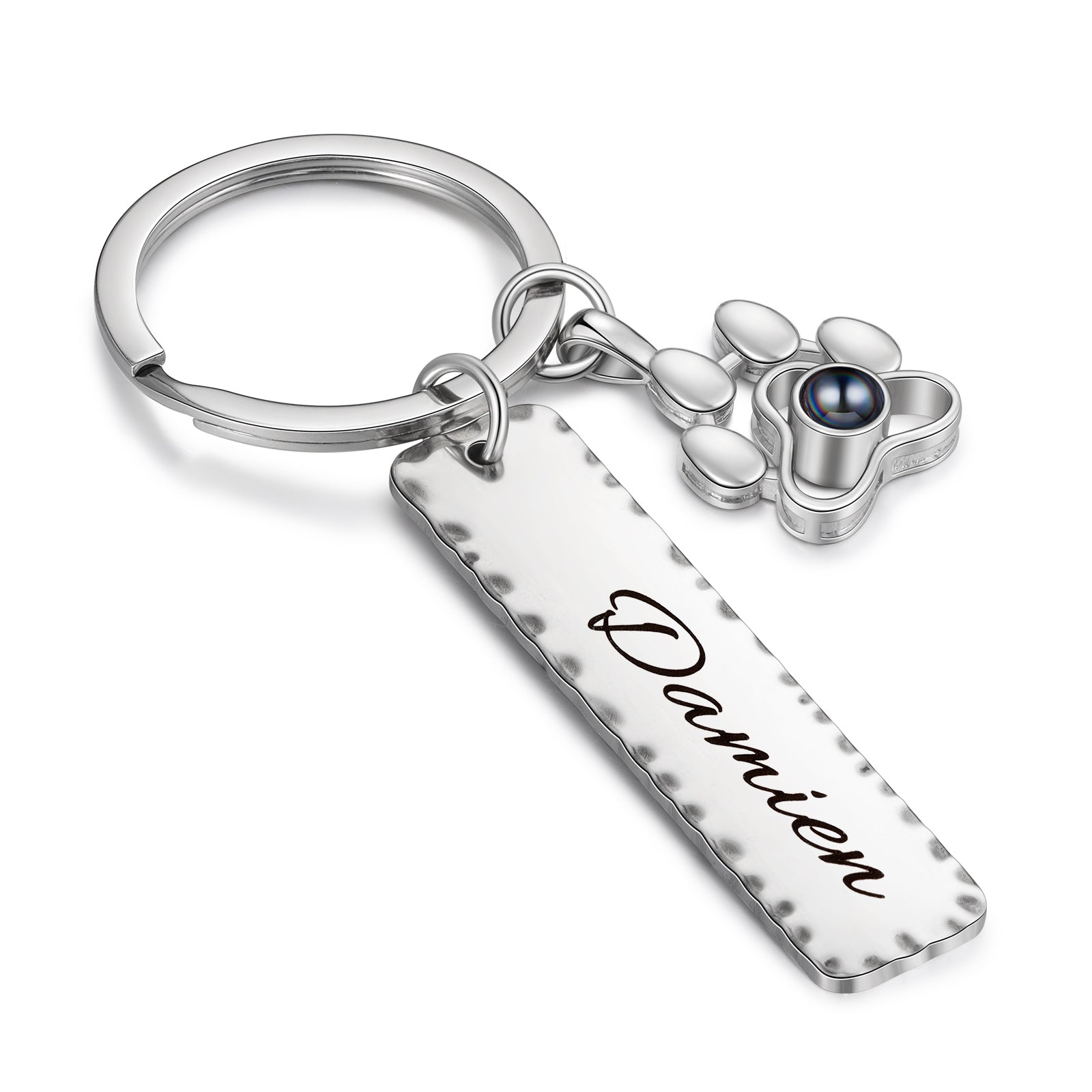 Custom Name Projection Couple Keychain