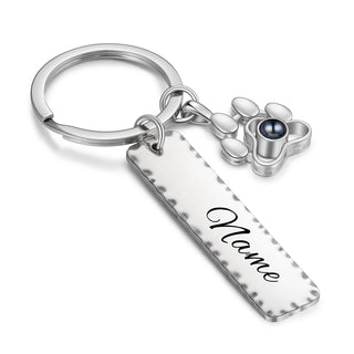 Custom Name Projection Couple Keychain