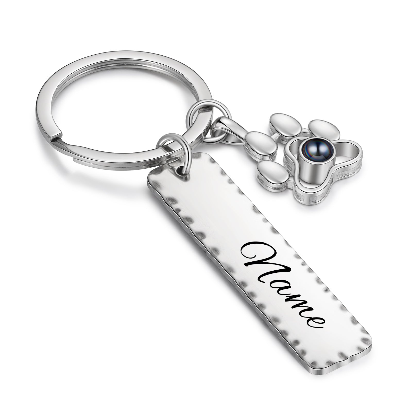 Custom Name Projection Couple Keychain