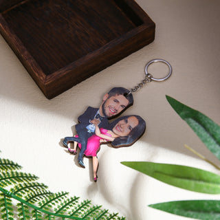 Custom Photo Couple Keychain