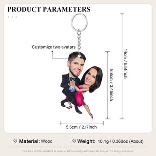 Custom Photo Couple Keychain