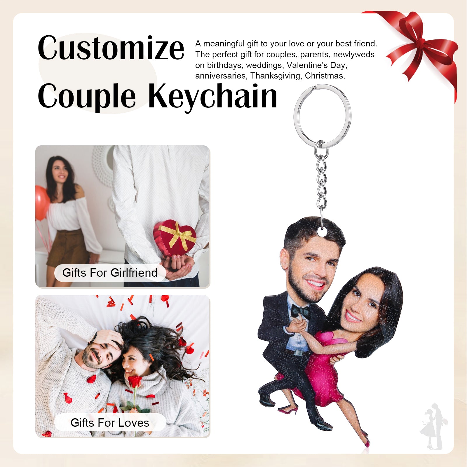 Custom Photo Couple Keychain