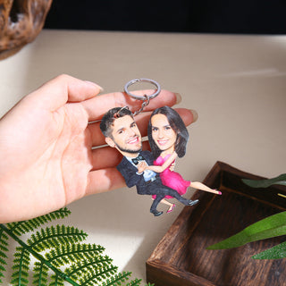 Custom Photo Couple Keychain