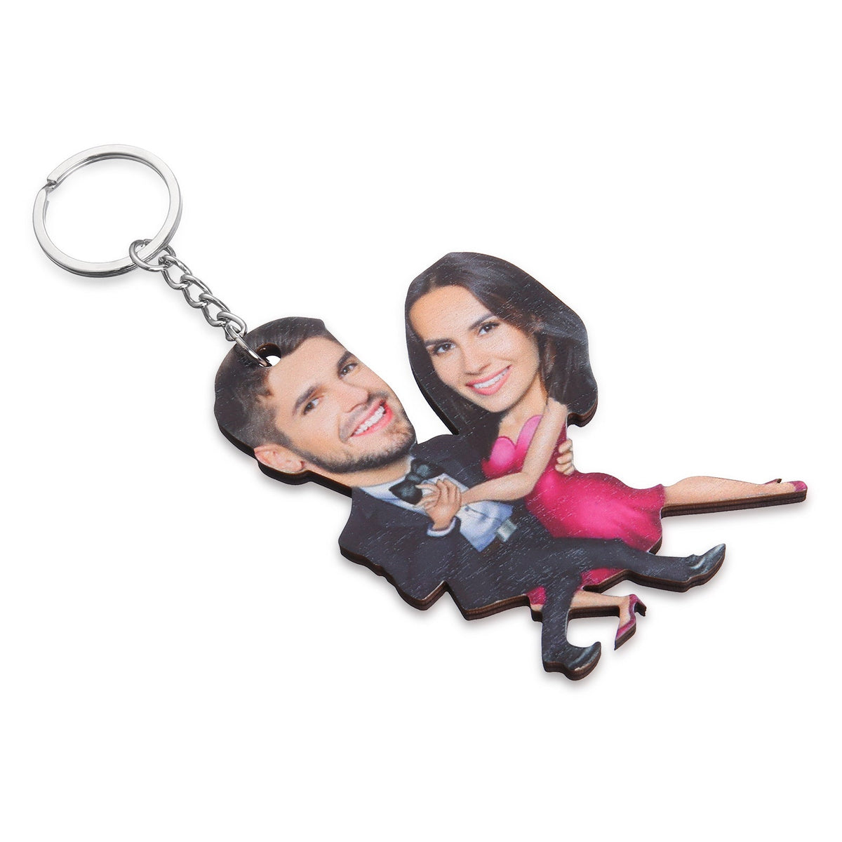 Custom Photo Couple Keychain
