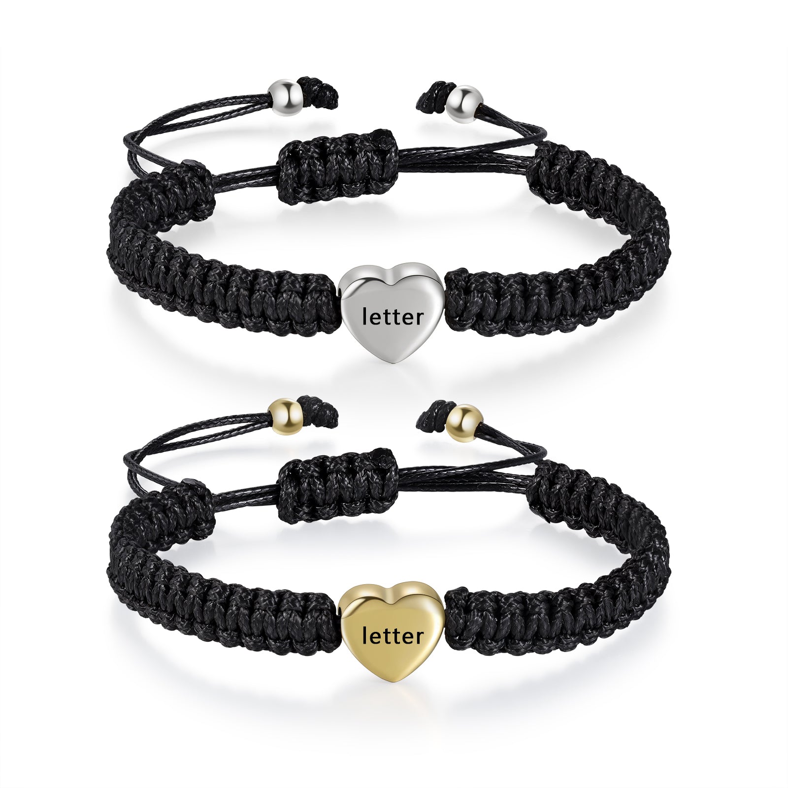 Valentine Day Custom Heart Letter Bracelet