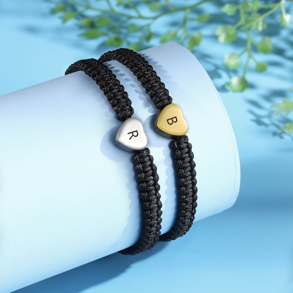 Valentine Day Custom Heart Letter Bracelet