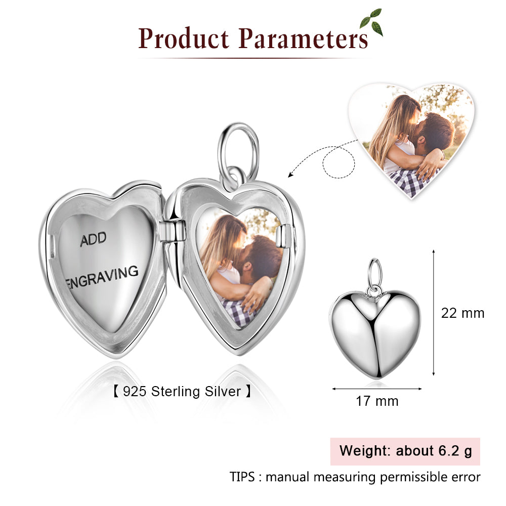 925 Sterling Silver Personalized Photo Necklace