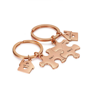 Custom Letter Combination Valentine Day Couple Keychain