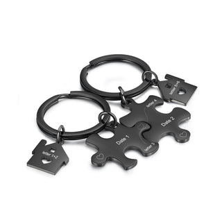 Custom Letter Combination Valentine Day Couple Keychain