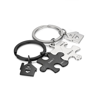 Custom Letter Combination Valentine Day Couple Keychain