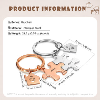 Custom Letter Combination Valentine Day Couple Keychain